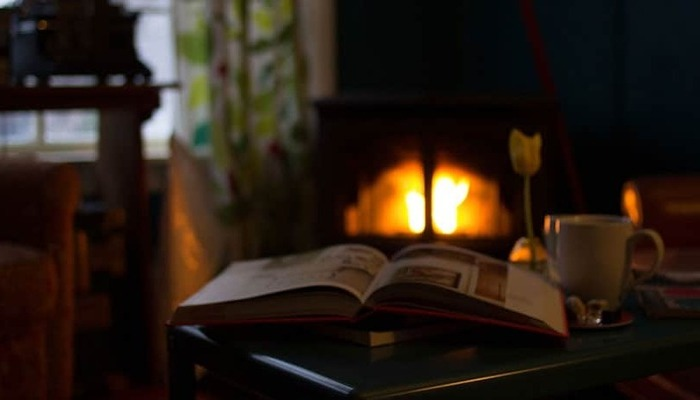 Casa cálida en invierno